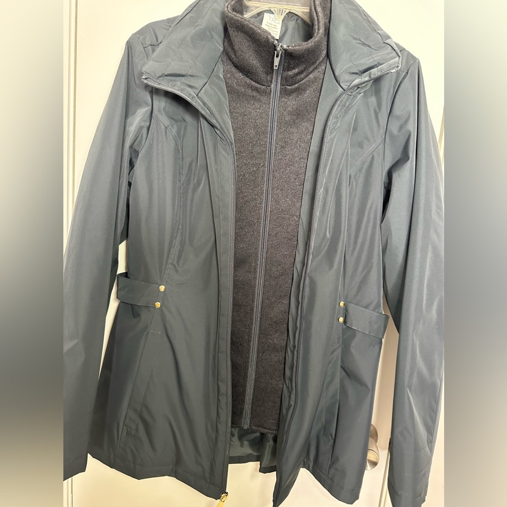 Time and Tru Water resistant Double layered winter coat with hood